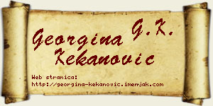 Georgina Kekanović vizit kartica